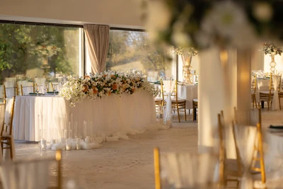 The newlyweds’ wedding table at Easy Restaurant
