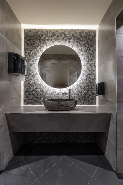 Guest restroom at Easy Restaurant